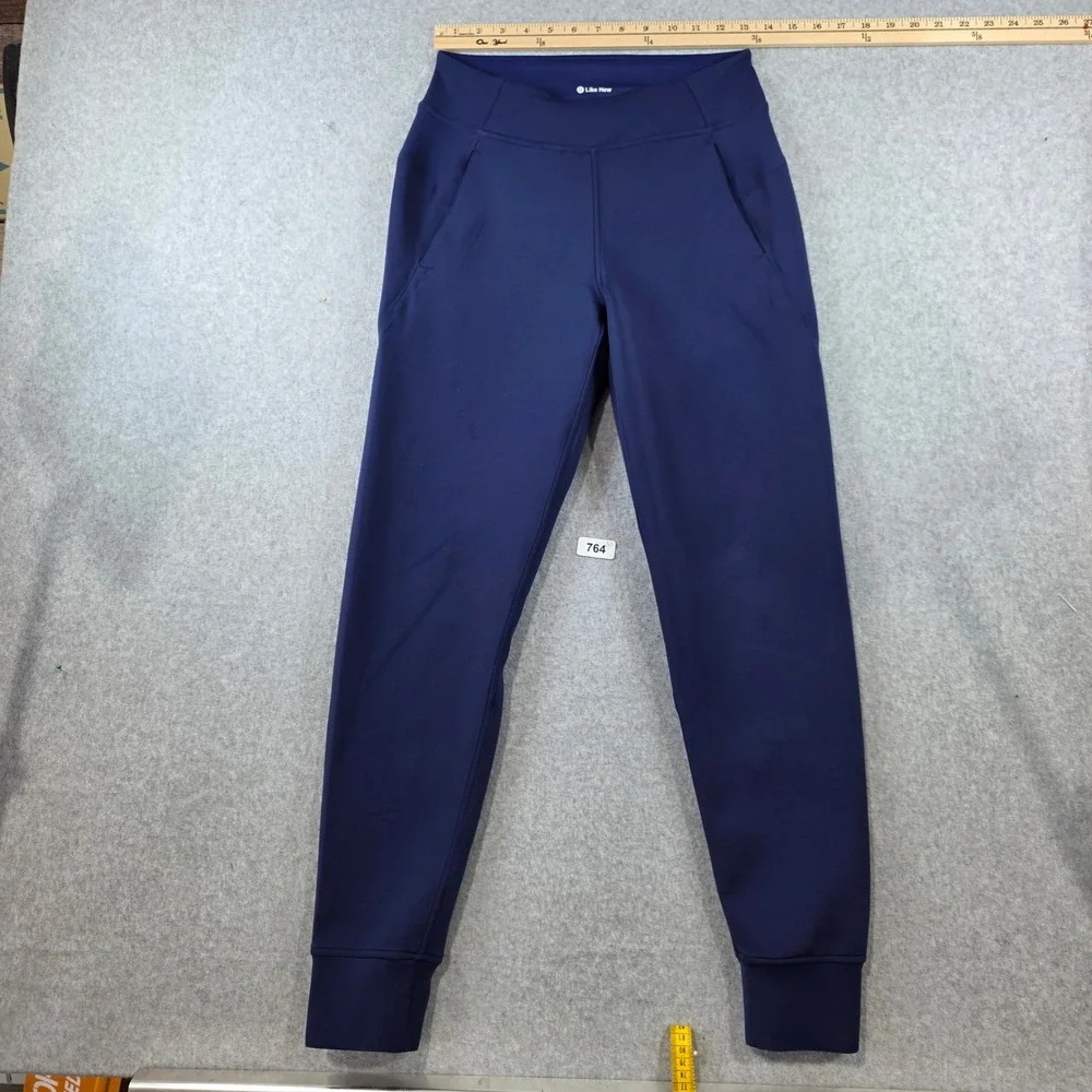 Lululemon Scuba High-Rise Jogger Navy Blue‎ Fleece Sweatpants Womens Size 4